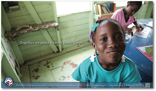 Peace Corps — OIG reporting campaign for the Peace Corps