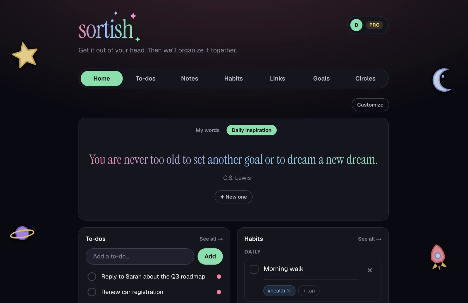 Sortish — Sortish: an app for swirling brains that need some peace